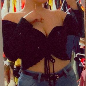 Black crop top
